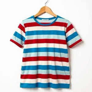 Lands' End Red and Blue Striped Tee